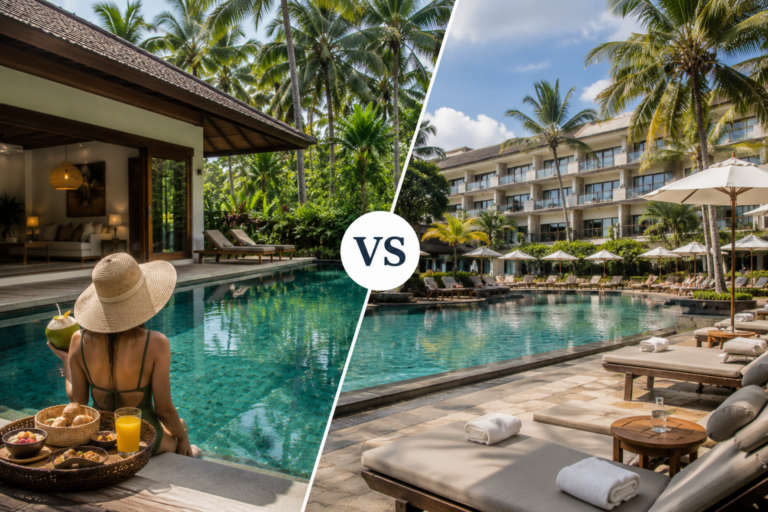 Villa vs hotel in Bali comparison